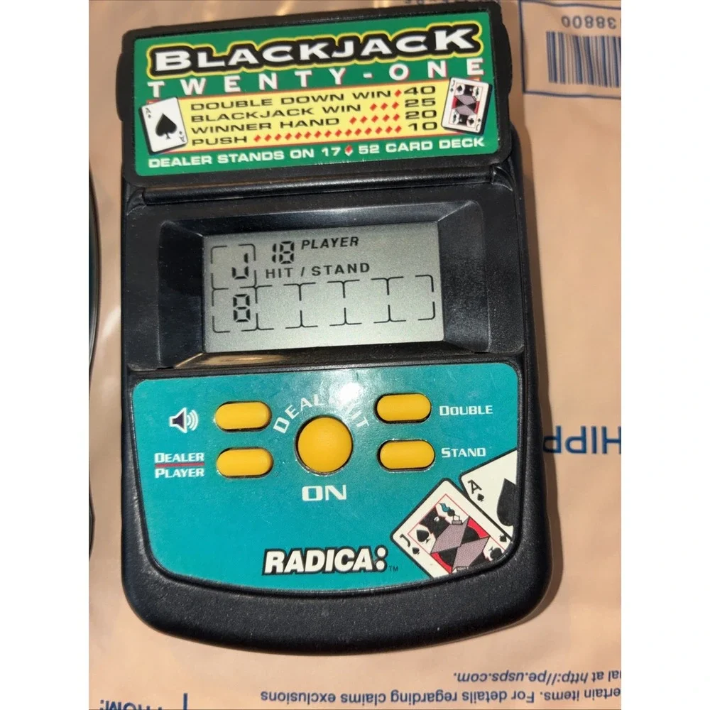 2 Vtg Radica Blackjack 21 Game Model 2850 Electronic handheld Game Tested